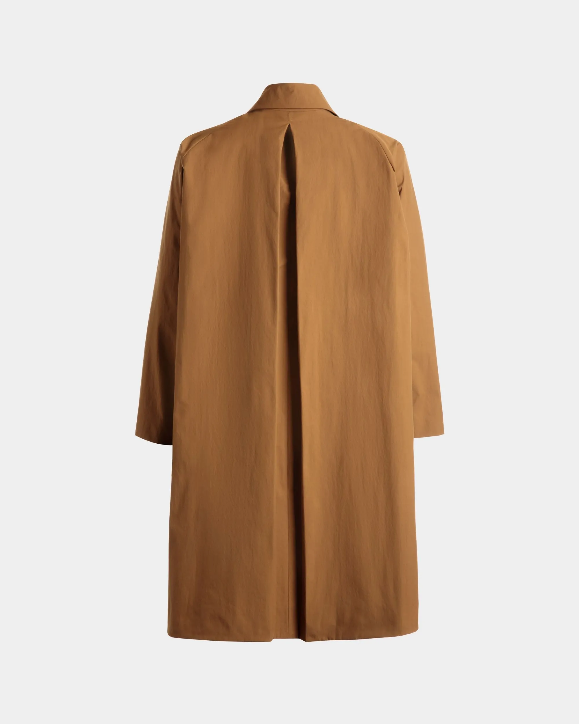 Trench Coat In Brown Nylon 