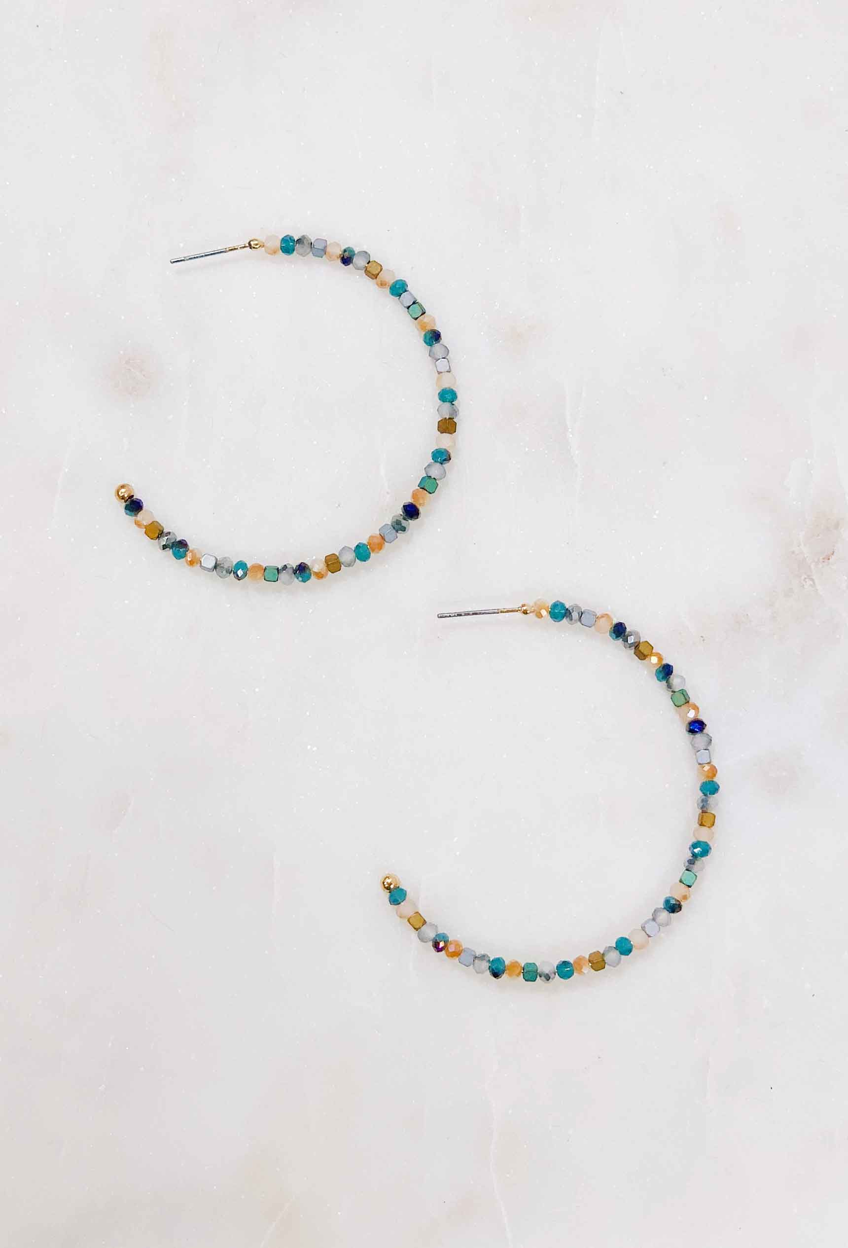 Venice Beaded Hoop Earrings