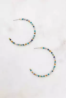 Venice Beaded Hoop Earrings