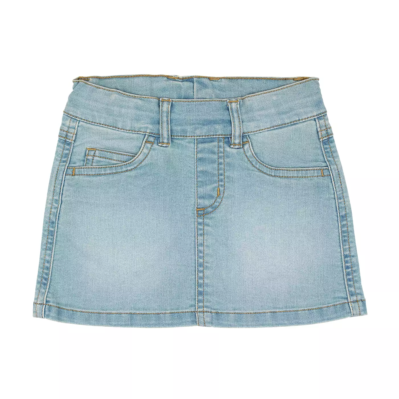 Villervalla Light Wash Stretch Denim Skirt