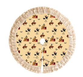 Vintage Cowboy Christmas Tree Skirt