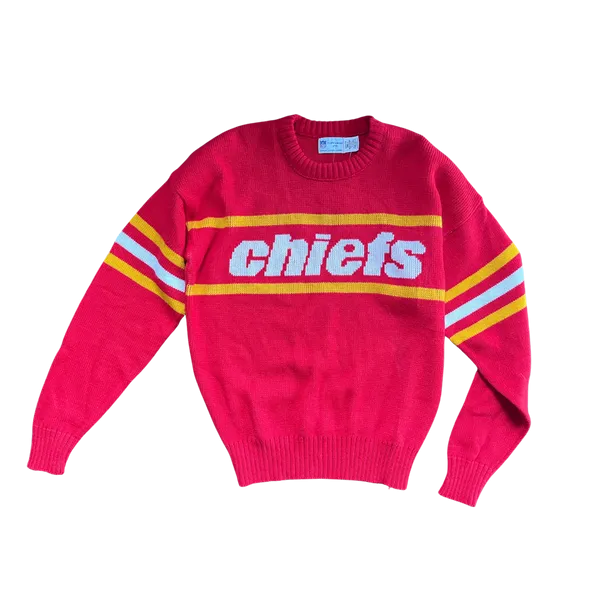 WESTSIDE STOREY VINTAGE | VINTAGE 90S CHIEFS CLIFF ENGLE KNIT SWEATER- AS IS