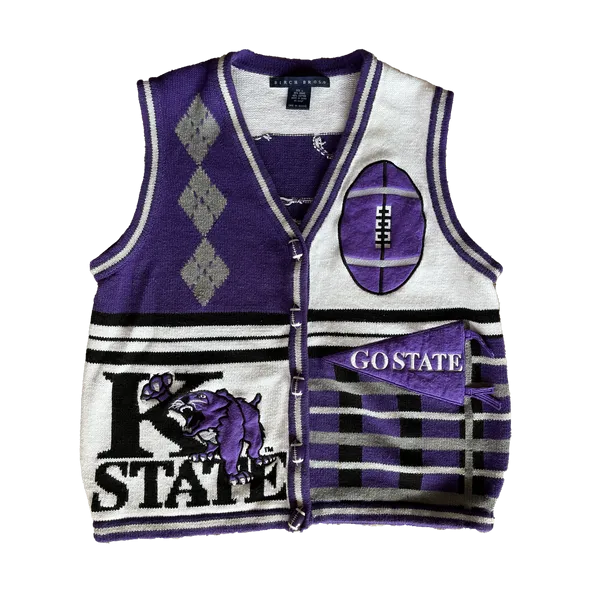 WESTSIDE STOREY VINTAGE | VINTAGE 90S KANSAS STATE KNIT SWEATER VEST