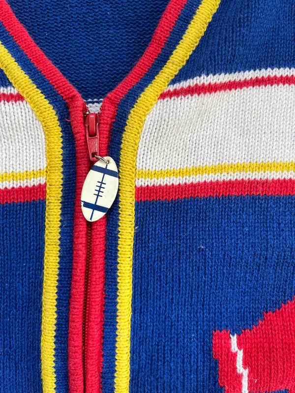 WESTSIDE STOREY VINTAGE | VINTAGE 90S KU JAYHAWKS KNIT CARDIGAN SWEATER