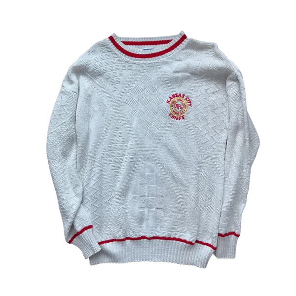 WESTSIDE STOREY VINTAGE | VINTAGE CHIEFS 90S NUTMEG TEXTURED KNIT SWEATER RARE