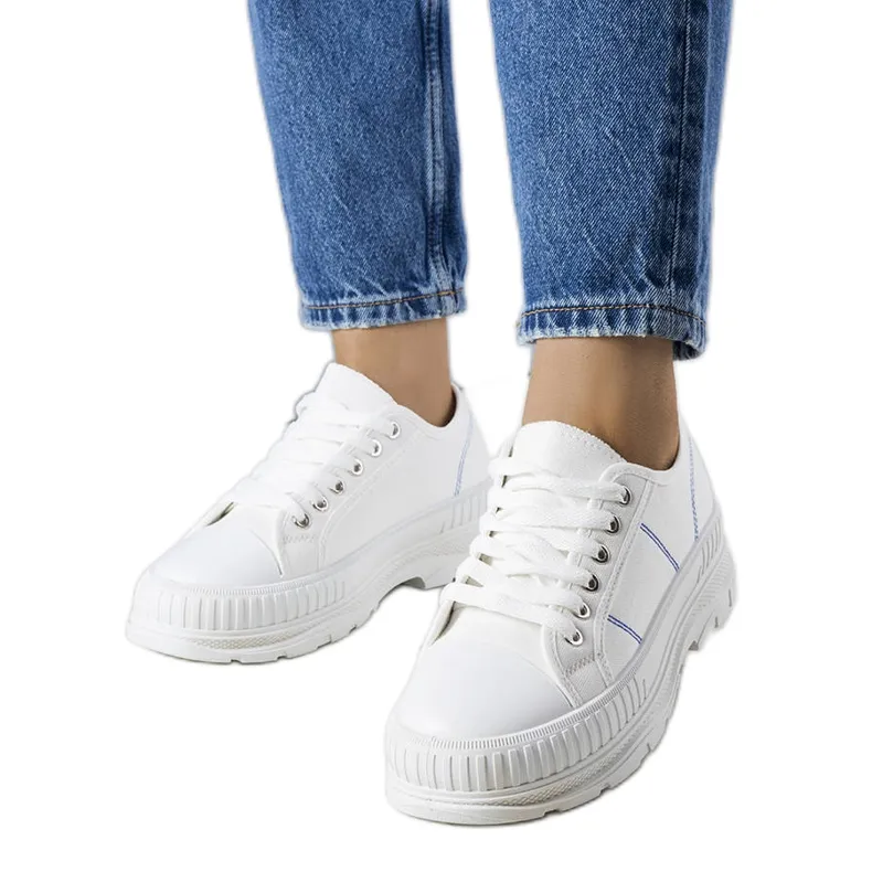 White platform sneakers from Nichole