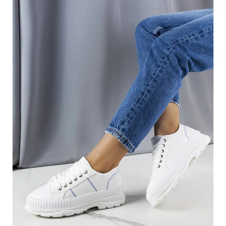 White platform sneakers from Nichole