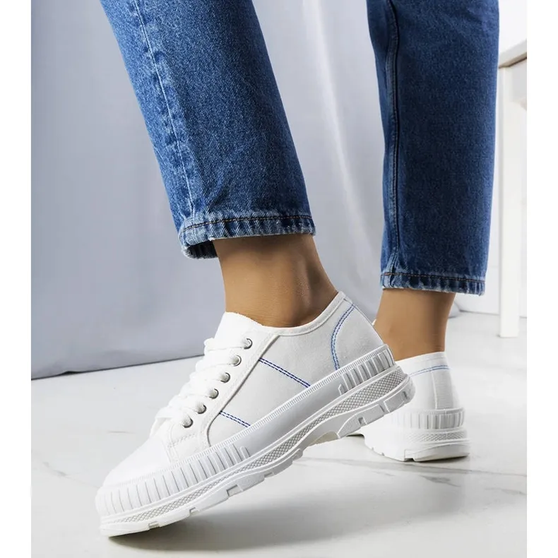 White platform sneakers from Nichole