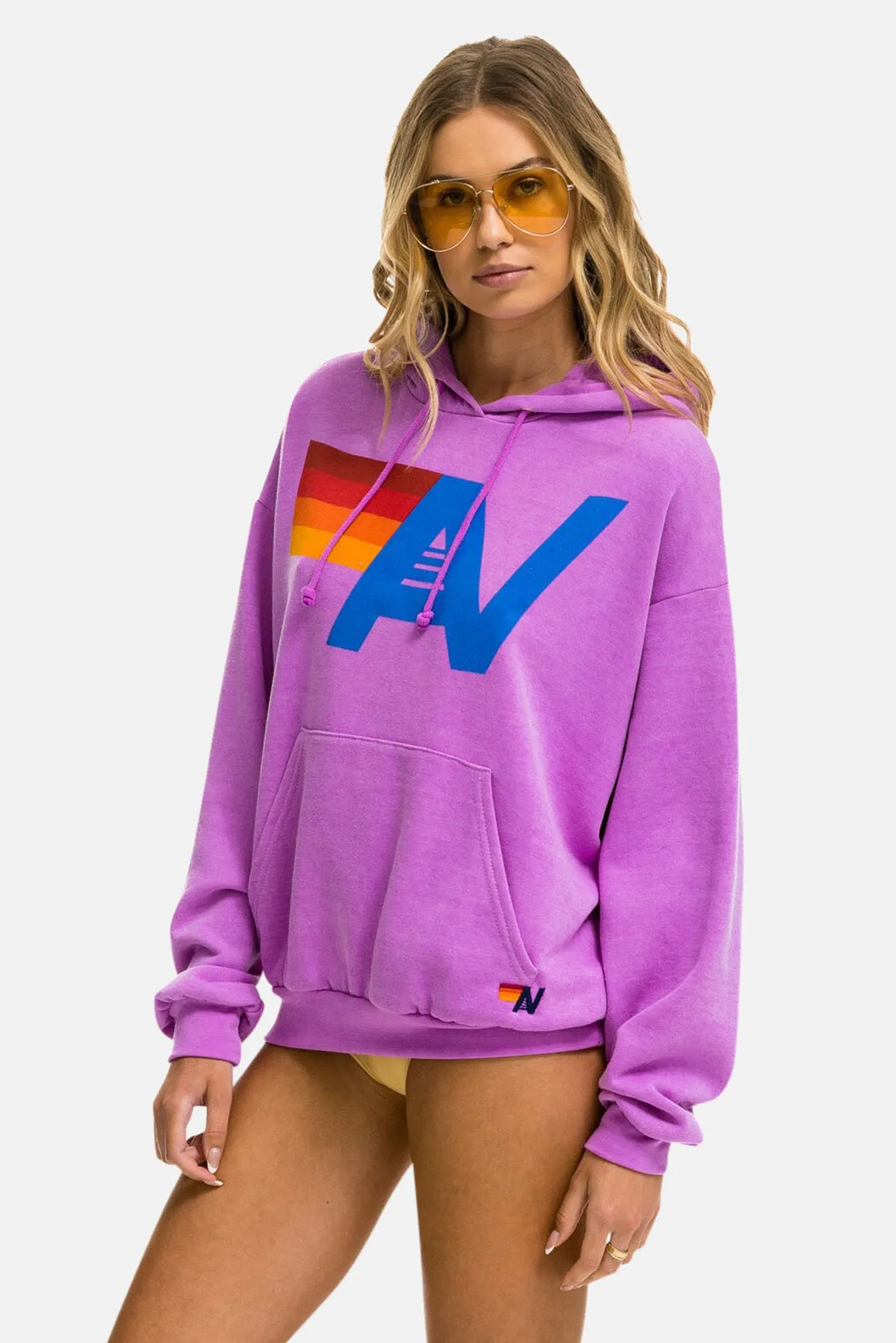 Women's Logo Relaxed Hoodie Neon Purple