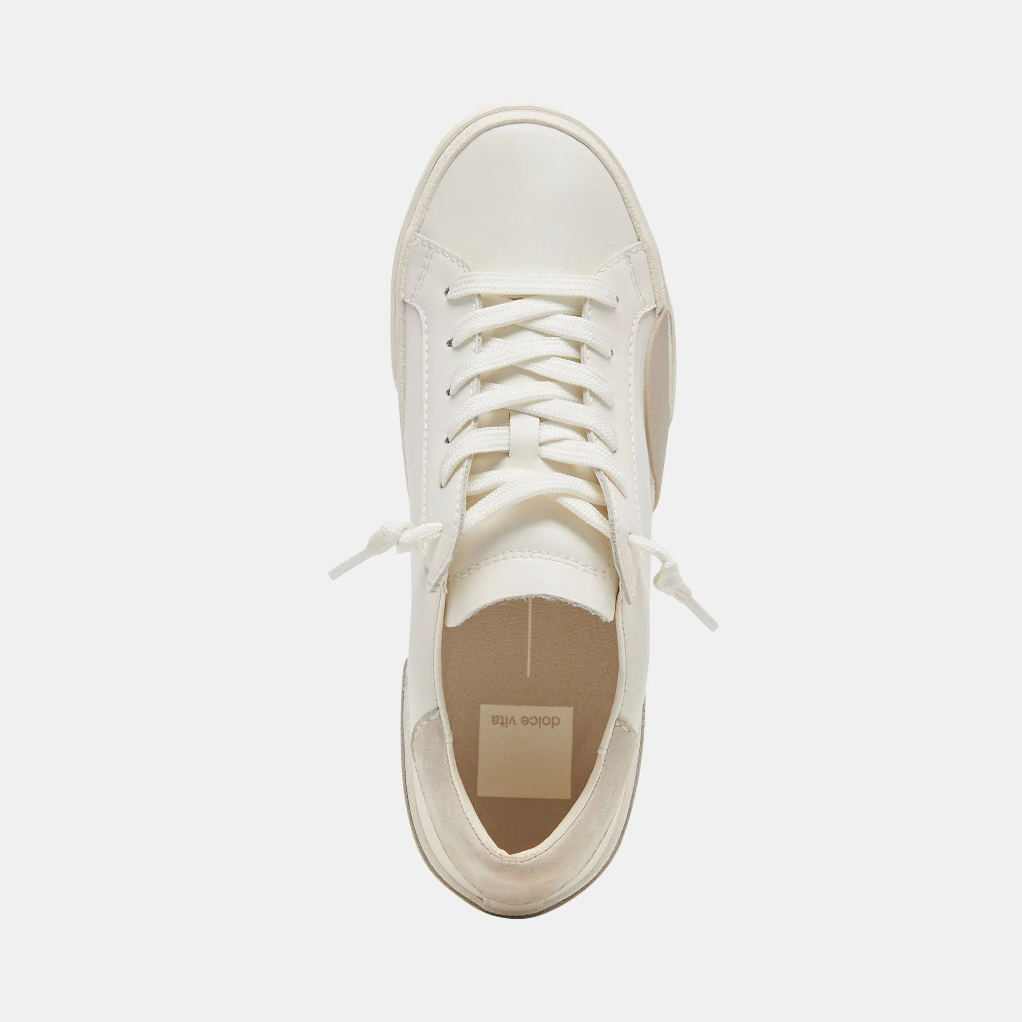 ZINA 360 SNEAKERS WHITE NATURAL RECYCLED LEATHER