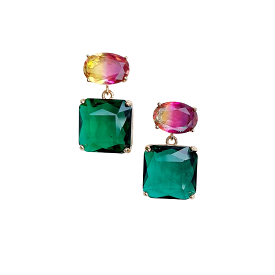 Zoda - Aurelia Gem Earring - Green