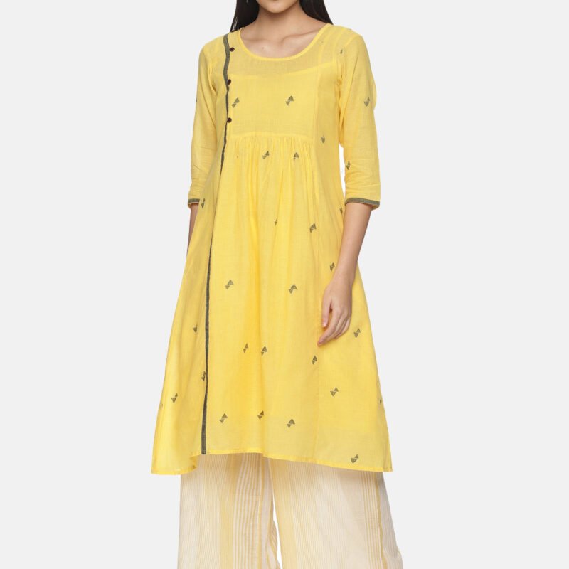 Yellow Jamdani Co-ord set